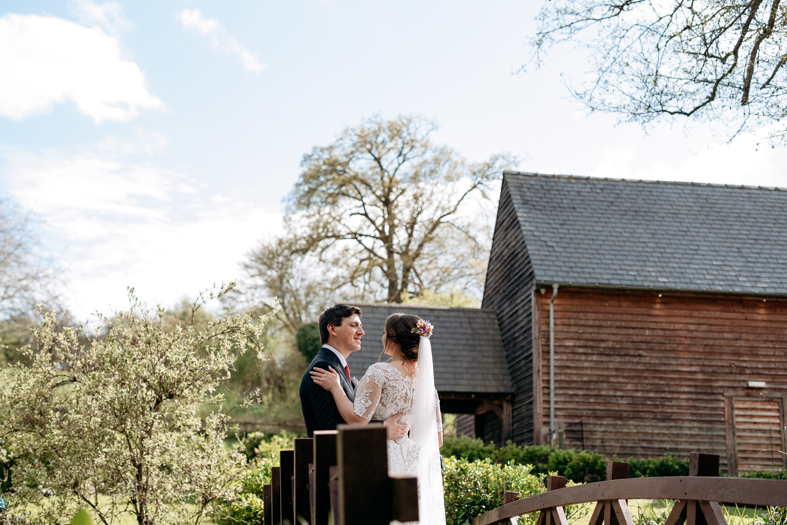 Documentary-style couple portrait at The Mill Barns, Shropshire.