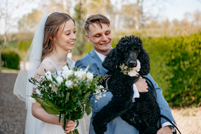 Bride and Groom Manor Hill House Wedding Portrait