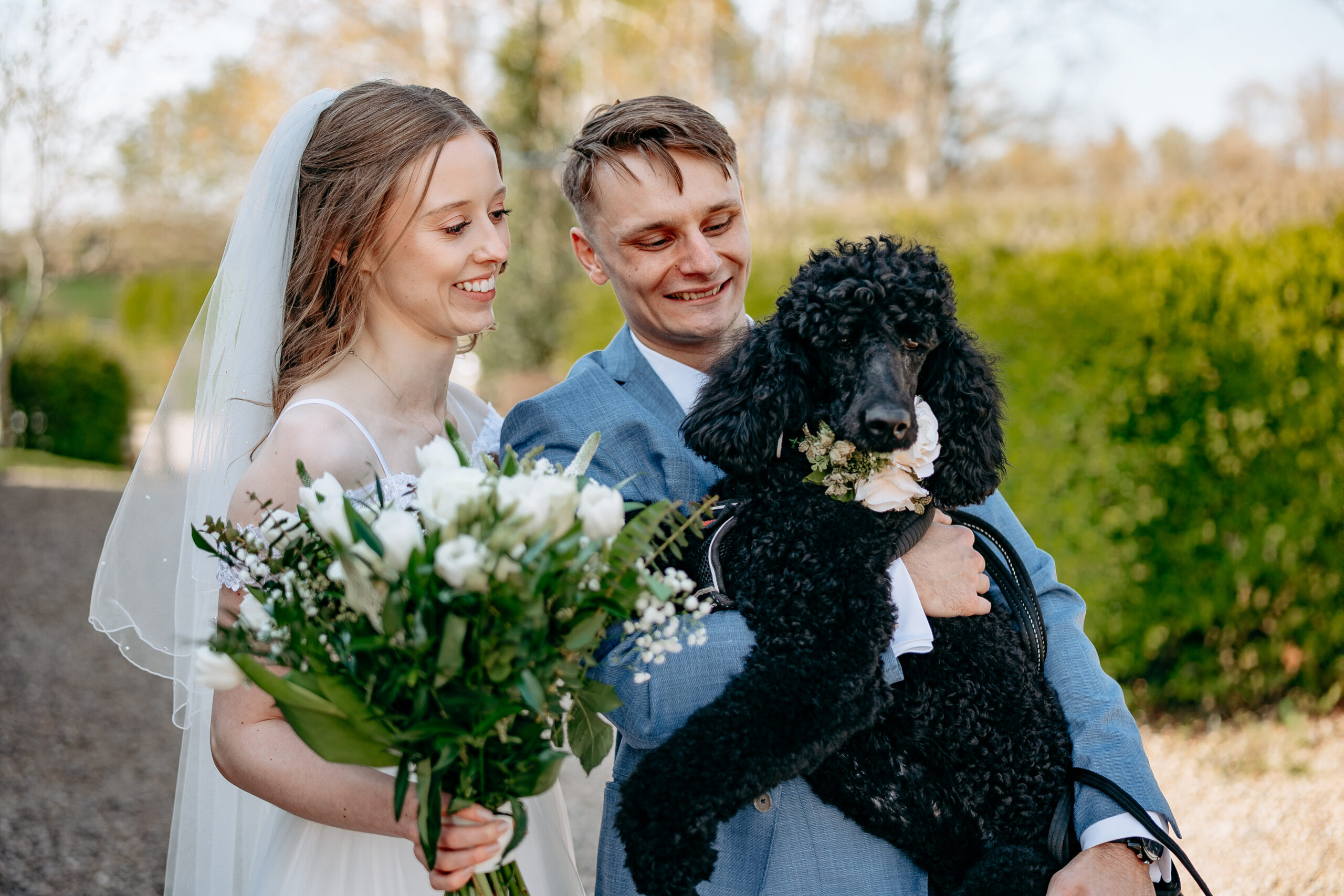Bride and Groom Manor Hill House Wedding Portrait