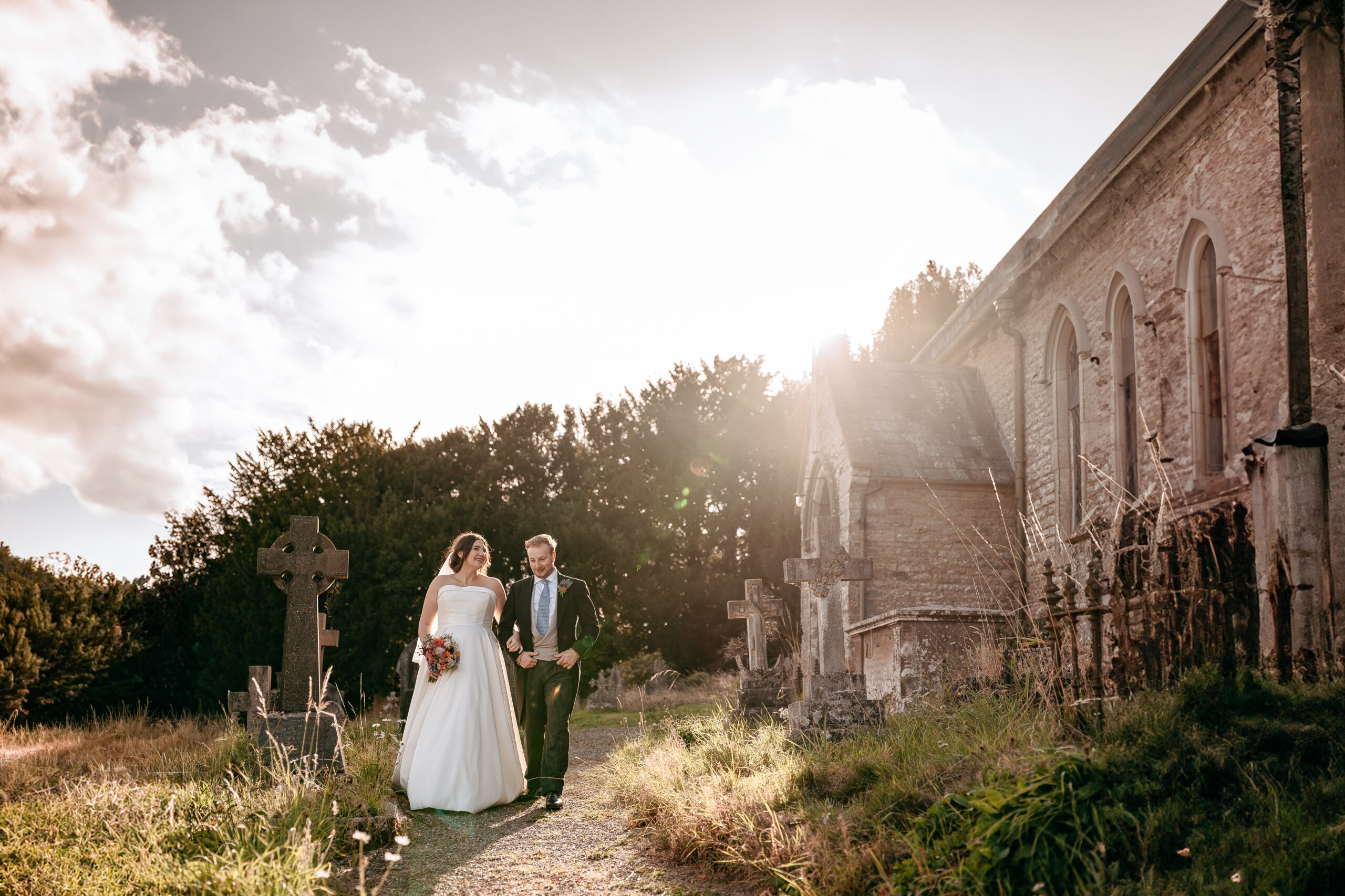 Shropshire wedding photography – church wedding ceremony in Clun