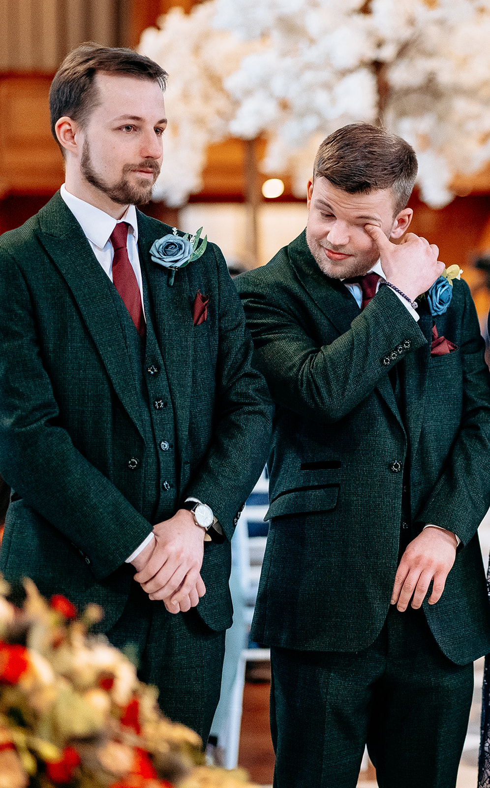 hawkstone hall wedding photographer ceremony emotional