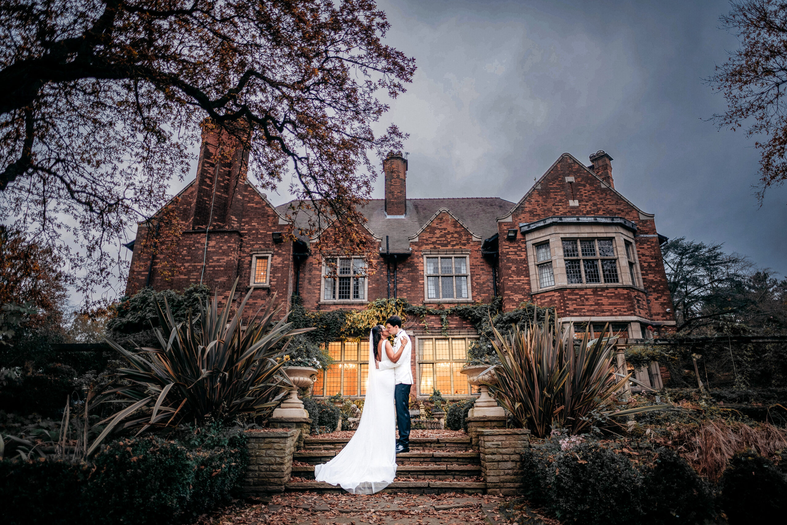 Moxhull Hall wedding photographer couple portrait