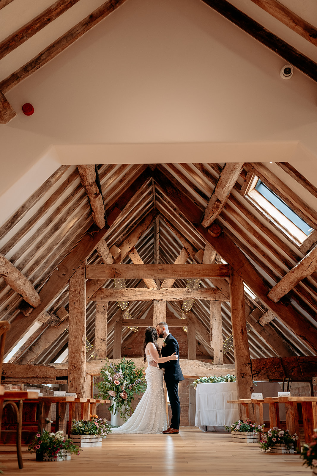 moat hall barns wedding photographer bride and groom kiss