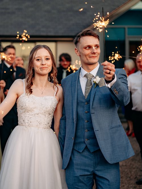 west midlands wedding photographer bride and groom sparklers