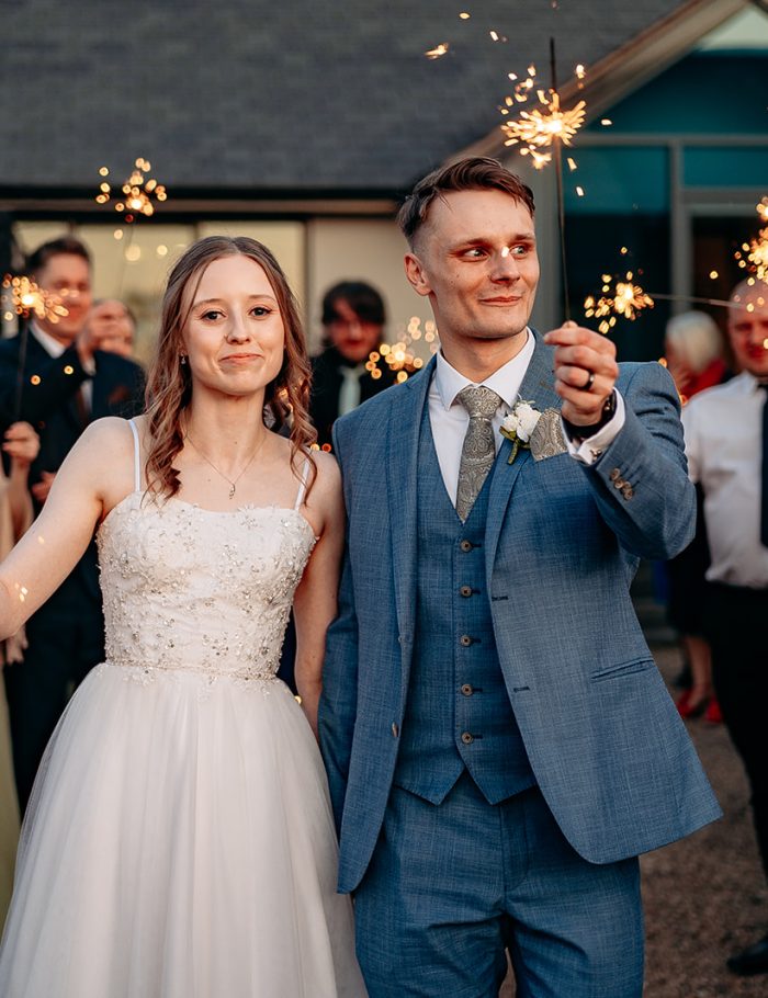 west midlands wedding photographer bride and groom sparklers
