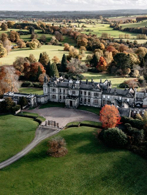 Sandon Hall Wedding Photographer Drone shot
