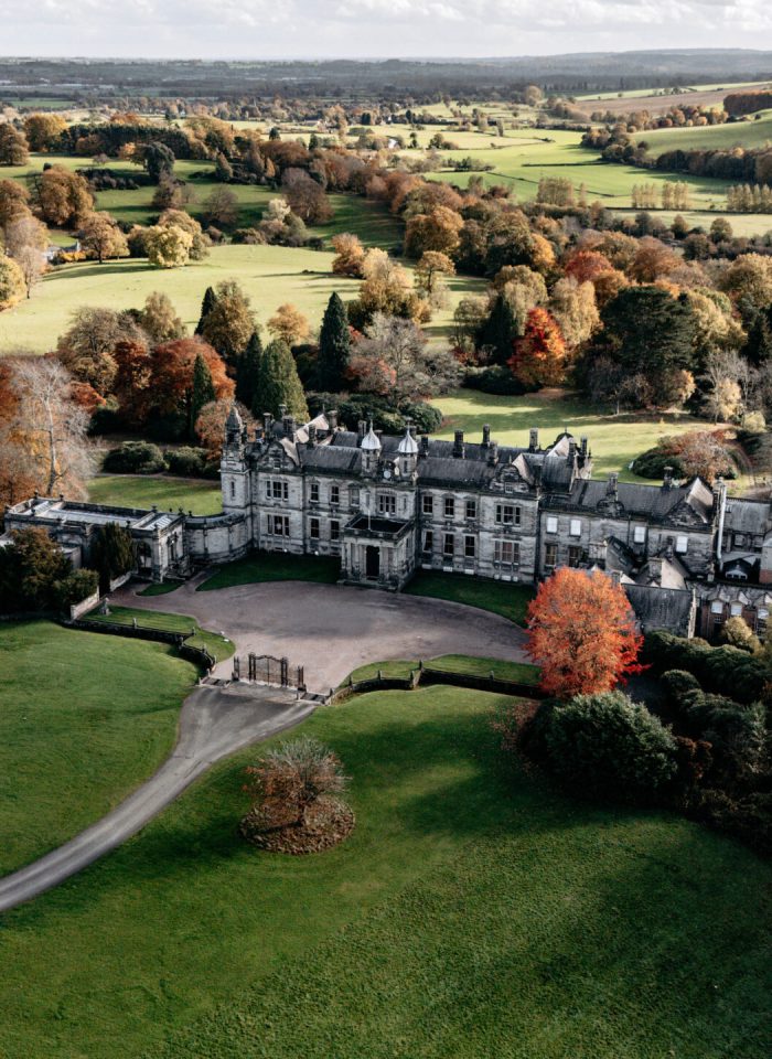Sandon Hall Wedding Photographer Drone shot