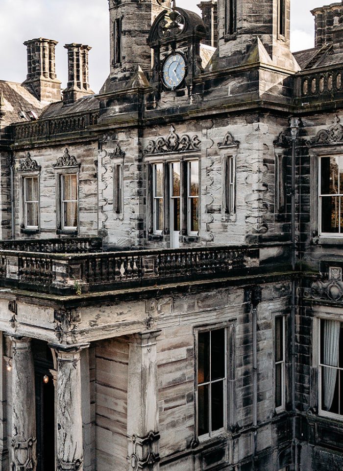 Sandon Hall Wedding Photographer drone shot