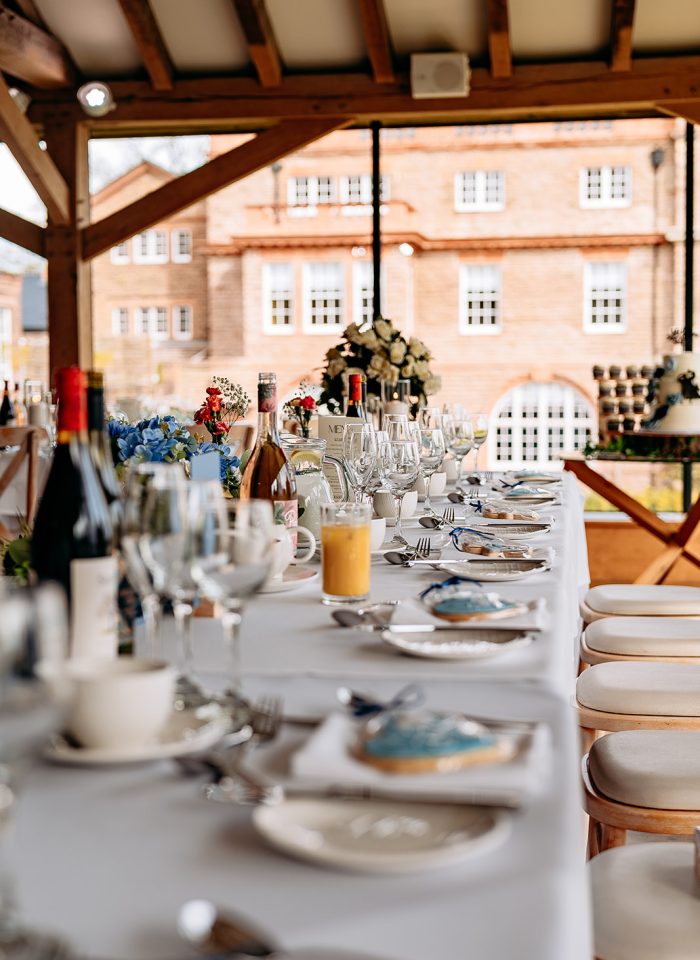 bredenbury court barns wedding photographer - wedding decor