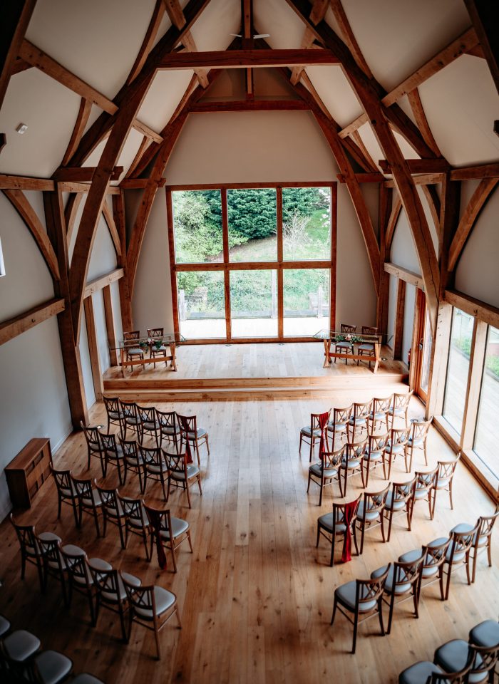 the mill barns wedding ceremony room