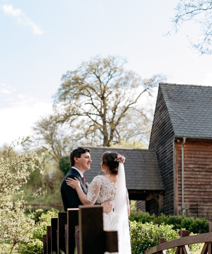 Documentary-style couple portrait at The Mill Barns, Shropshire.