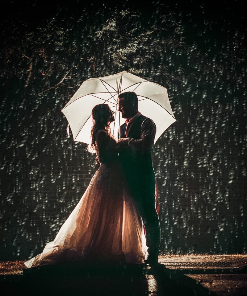 wedding photography rain