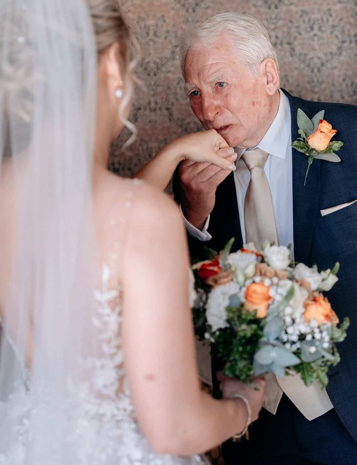FATHER BRIDE REVEAL photography West Midlands wedding documentary wedding photogra[hy