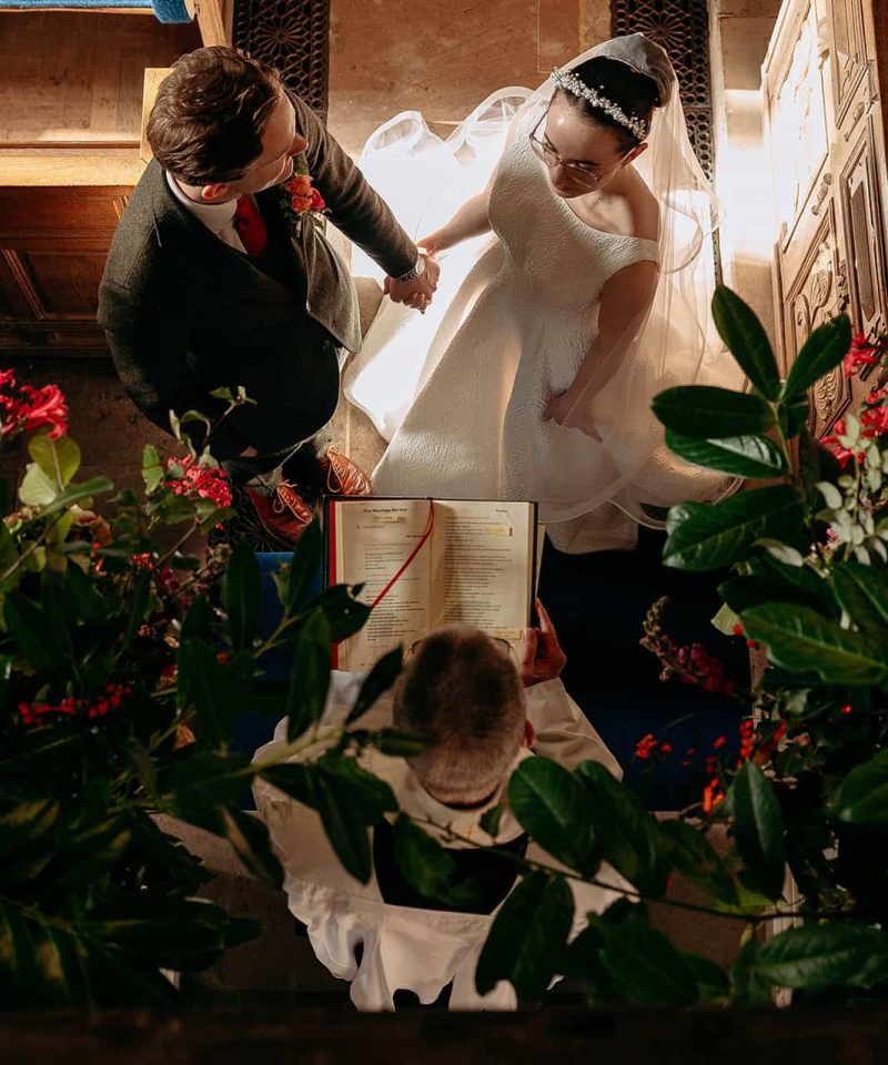 Sandon church Wedding Photographer bride and groom