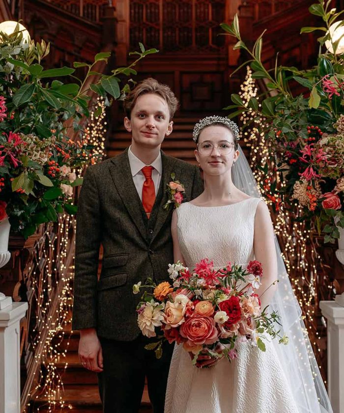 Sandon church Wedding Photographer bride and groom
