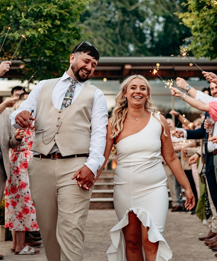 Thorpe garden wedding photographer sparklers