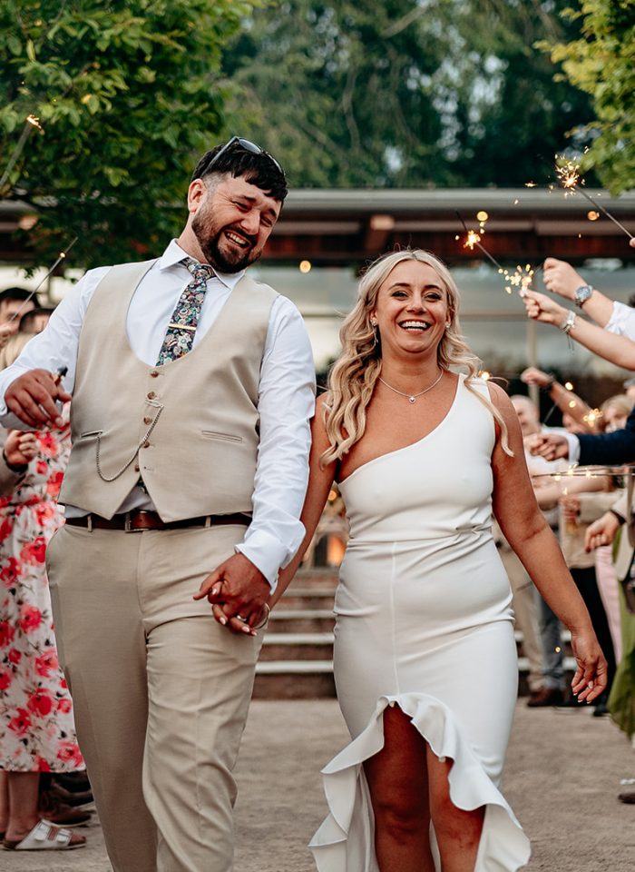 Thorpe garden wedding photographer sparklers