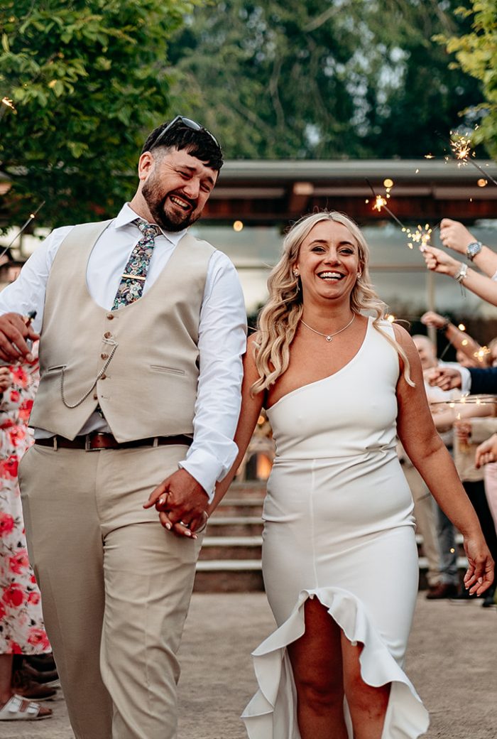 Thorpe garden wedding photographer sparklers